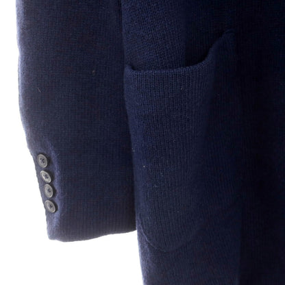 【中古】マックリッチ McRitchie ウール ニット ダブルブレストコート ライトネイビー【 46 】【 状態ランクC 】【 メンズ 】