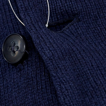 【中古】マックリッチ McRitchie ウール ニット ダブルブレストコート ライトネイビー【 46 】【 状態ランクC 】【 メンズ 】