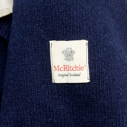 【中古】マックリッチ McRitchie ウール ニット ダブルブレストコート ライトネイビー【 46 】【 状態ランクC 】【 メンズ 】