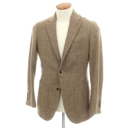 【中古】ルビアム LUBIAM ウール テーラードジャケット ブラウン系【 46 】【 状態ランクB 】【 メンズ 】