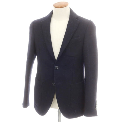 【中古】アルテア Altea ハリスツイードウール テーラードジャケット ダークネイビー【 46 】【 状態ランクC 】【 メンズ 】