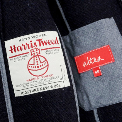 【中古】アルテア Altea ハリスツイードウール テーラードジャケット ダークネイビー【 46 】【 状態ランクC 】【 メンズ 】