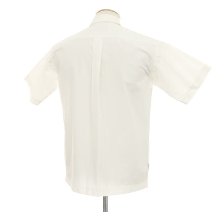 【中古】トゥモローランド TOMORROWLAND tricot コットンポリエステル ニット切り替え 半袖シャツ ホワイトxネイビー【サイズXS】【 状態ランクC 】【 メンズ 】