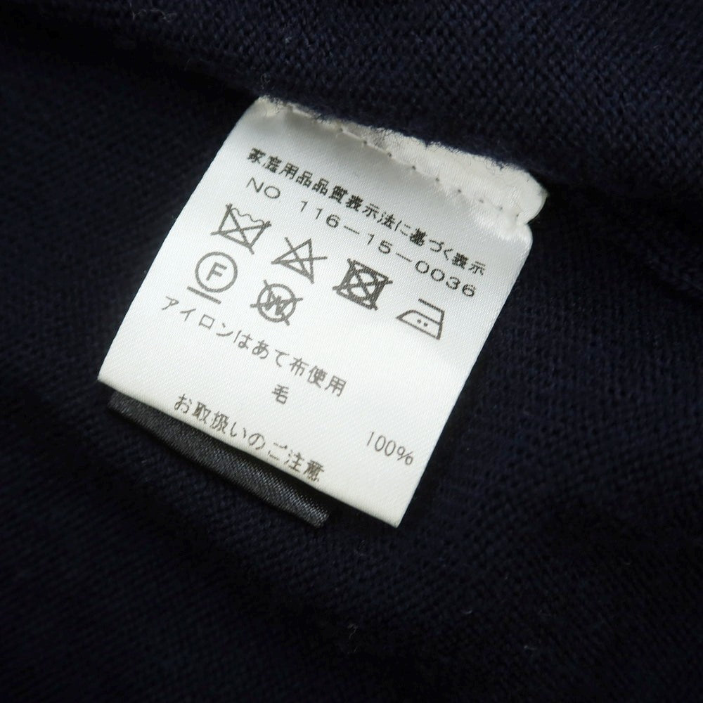 【中古】ロベルトコリーナ ROBERTO COLLINA ハイゲージ ウール カーディガン ネイビー【 46 】【 状態ランクC 】【 メンズ 】