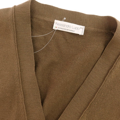 【中古】アレッサンドロルッピ Alessandro Luppi ハイゲージ ウール カーディガン ブラウン【 S 】【 状態ランクC 】【 メンズ 】