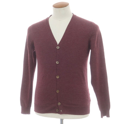 【中古】ザノーネ ZANONE ハイゲージ ウール カーディガン パープル【 46 】【 状態ランクC 】【 メンズ 】