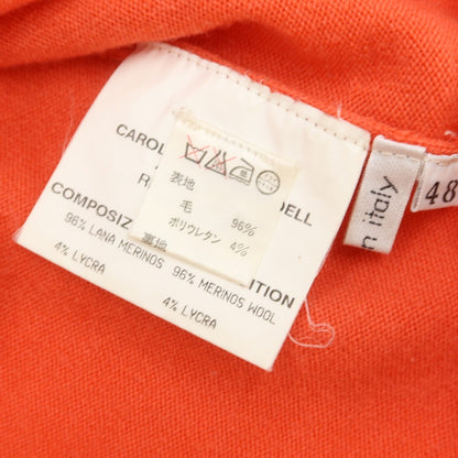 【中古】キャロルクリスチャンポエル Carol Christian Poell ストレッチ ウール クルーネック プルオーバーニット オレンジ【 48 】【 状態ランクB 】【 メンズ 】