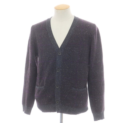 【中古】アルテア Altea ウールコットンナイロンシルク チェック カーディガン ブラウンxグレー【 S 】【 状態ランクB 】【 メンズ 】