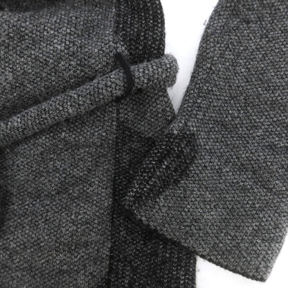 【中古】ヌール noue-rue ウールナイロン ショールカラー ガウン型 カーディガン グレーxブラック【 46 】【 状態ランクC 】【 メンズ 】