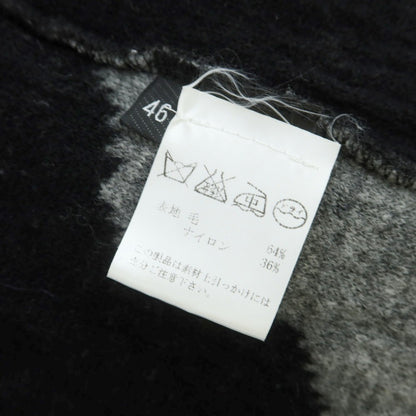 【中古】ヌール noue-rue ウールナイロン ショールカラー ガウン型 カーディガン グレーxブラック【 46 】【 状態ランクC 】【 メンズ 】