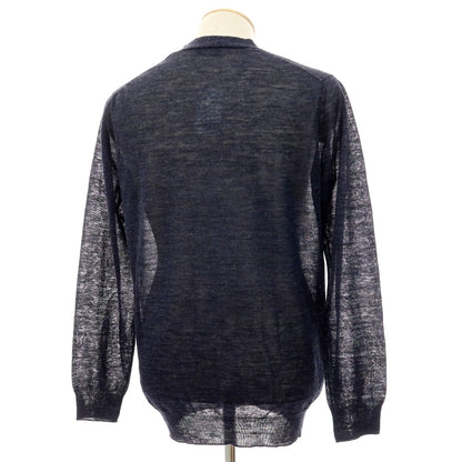 【中古】トゥモローランド TOMORROWLAND tricot リネン メランジ カーディガン ネイビー【サイズXS】【 状態ランクB 】【 メンズ 】