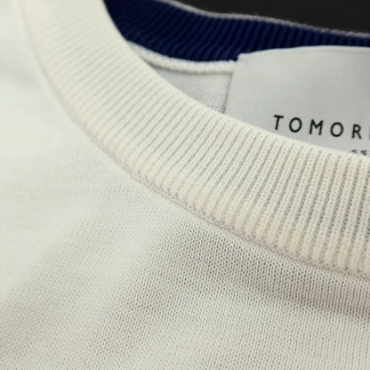 【中古】トゥモローランド TOMORROWLAND tricot-T コットン系 クルーネック 半袖 プルオーバーニット ホワイト【サイズ表記なし（S位）】【 状態ランクC 】【 メンズ 】
