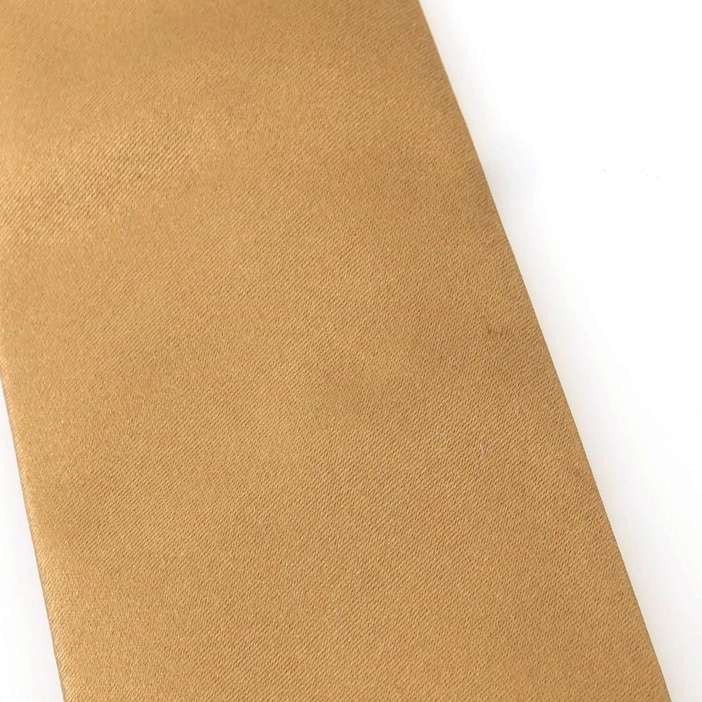 【中古】ペトロニウス PETRONIUS BEAMS F別注 シルクコットン 無地ネクタイ ベージュゴールド【 状態ランクB 】【 メンズ 】 [APD]