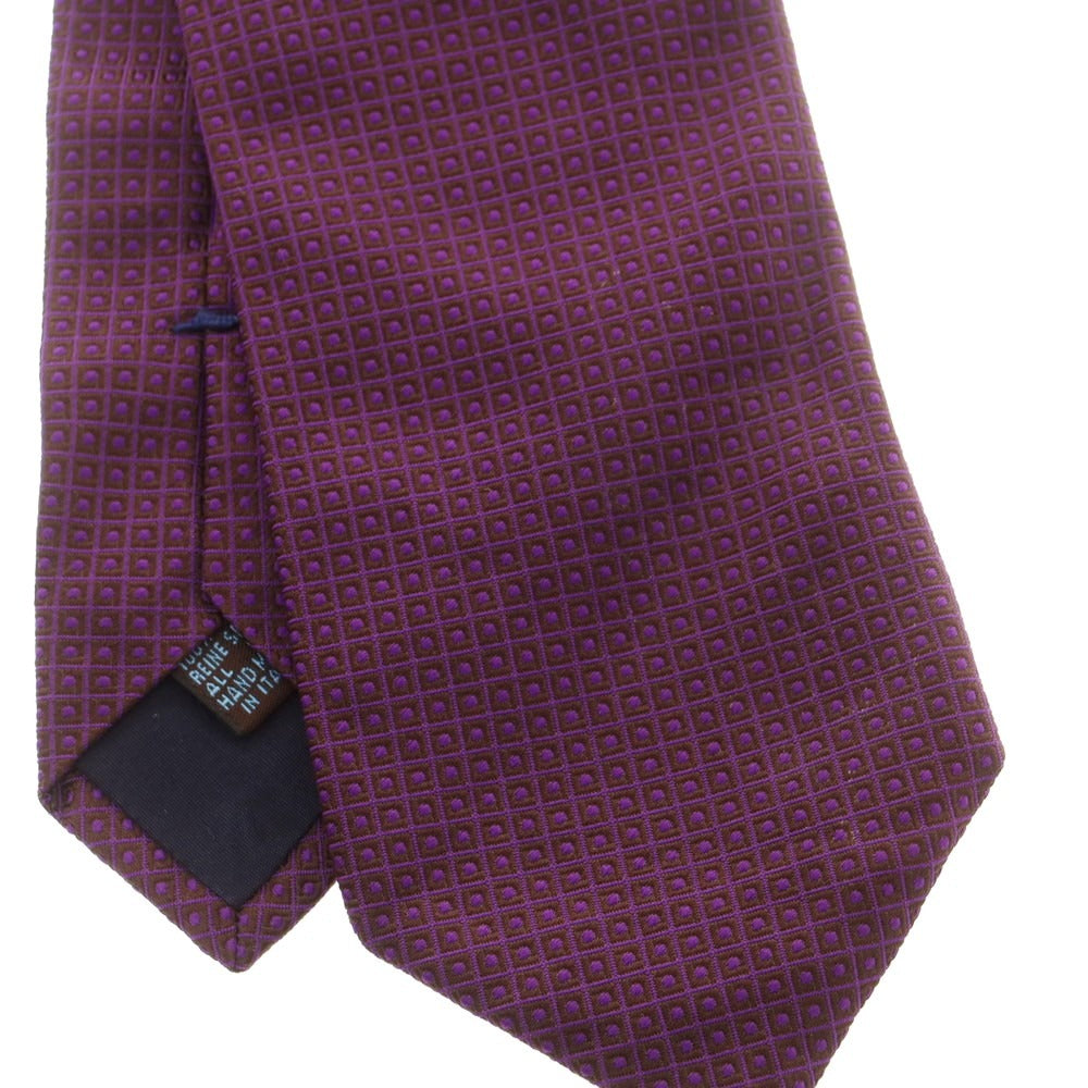 【中古】ファットーリ Fattori International Gallery BEAMS別注 シルク 小紋柄ネクタイ パープル【 状態ランクB 】【 メンズ 】