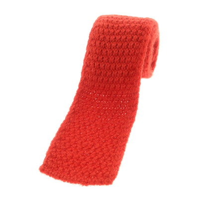 【中古】イニシュマン INIS MEAIN アルパカ ニットタイ ネクタイ レッド【 状態ランクB 】【 メンズ 】