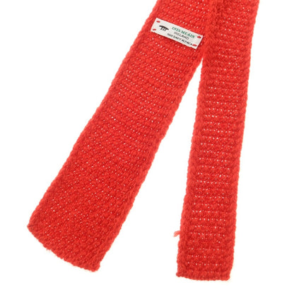【中古】イニシュマン INIS MEAIN アルパカ ニットタイ ネクタイ レッド【 状態ランクB 】【 メンズ 】