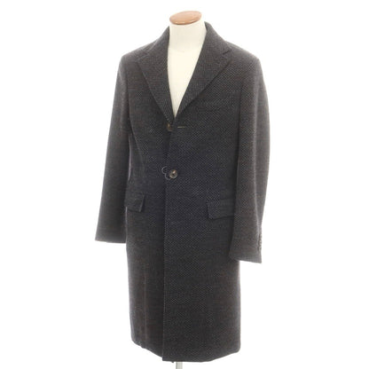 【中古】ザ ジジ THE GIGI ウールナイロン チェスターフィールドコート ブラックxグレー【 46 】【 状態ランクB 】【 メンズ 】