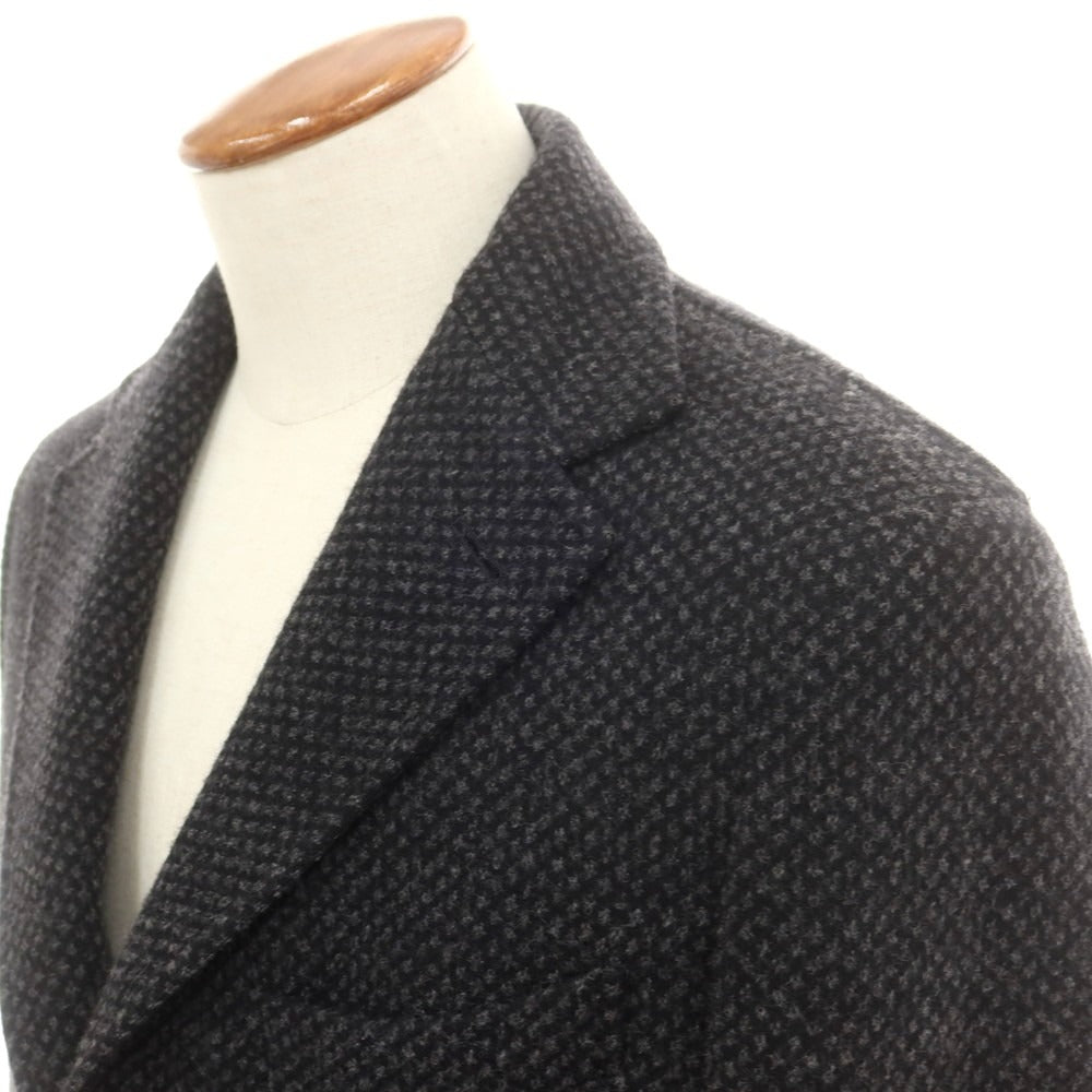 【中古】ザ ジジ THE GIGI ウールナイロン チェスターフィールドコート ブラックxグレー【サイズ46】【 状態ランクB 】【 メンズ 】[DPD]
