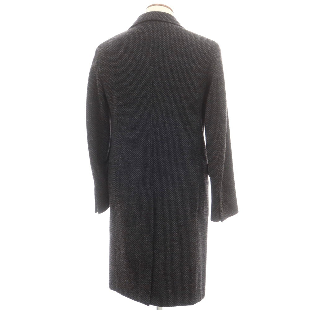 【中古】ザ ジジ THE GIGI ウールナイロン チェスターフィールドコート ブラックxグレー【 46 】【 状態ランクB 】【 メンズ 】