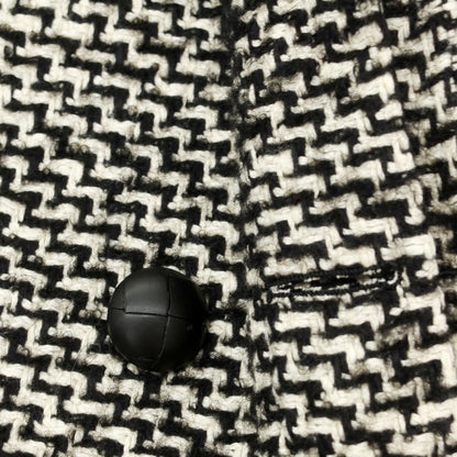 【中古】タリアトーレ TAGLIATORE コットンアルパカモヘヤウールナイロン チェスターフィールドコート ブラックxホワイト【 42 】【 状態ランクC 】【 メンズ 】