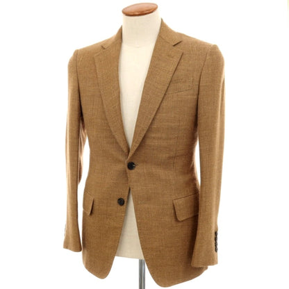 【中古】トゥモローランド TOMORROWLAND ウールリネンシルク 2B テーラードジャケット キャメルブラウン【サイズ46】【 状態ランクC 】【 メンズ 】