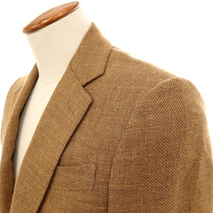 【中古】トゥモローランド TOMORROWLAND ウールリネンシルク 2B テーラードジャケット キャメルブラウン【サイズ46】【 状態ランクC 】【 メンズ 】