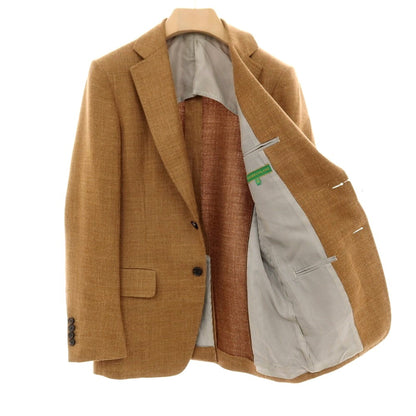 【中古】トゥモローランド TOMORROWLAND ウールリネンシルク 2B テーラードジャケット キャメルブラウン【サイズ46】【 状態ランクC 】【 メンズ 】