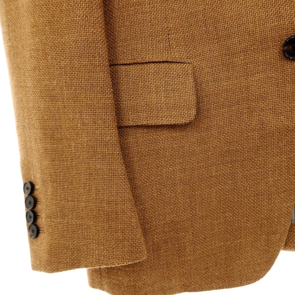 【中古】トゥモローランド TOMORROWLAND ウールリネンシルク 2B テーラードジャケット キャメルブラウン【サイズ46】【 状態ランクC 】【 メンズ 】