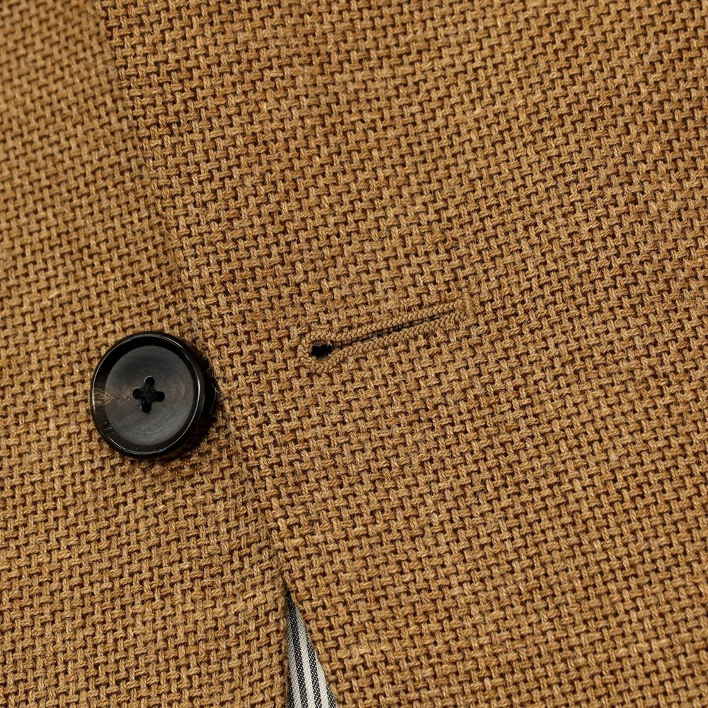 【中古】トゥモローランド TOMORROWLAND ウールリネンシルク 2B テーラードジャケット キャメルブラウン【サイズ46】【 状態ランクC 】【 メンズ 】