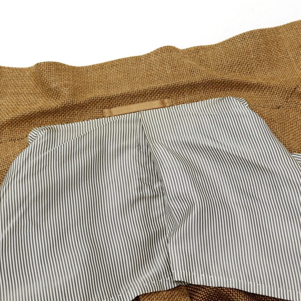 【中古】トゥモローランド TOMORROWLAND ウールリネンシルク 2B テーラードジャケット キャメルブラウン【サイズ46】【 状態ランクC 】【 メンズ 】