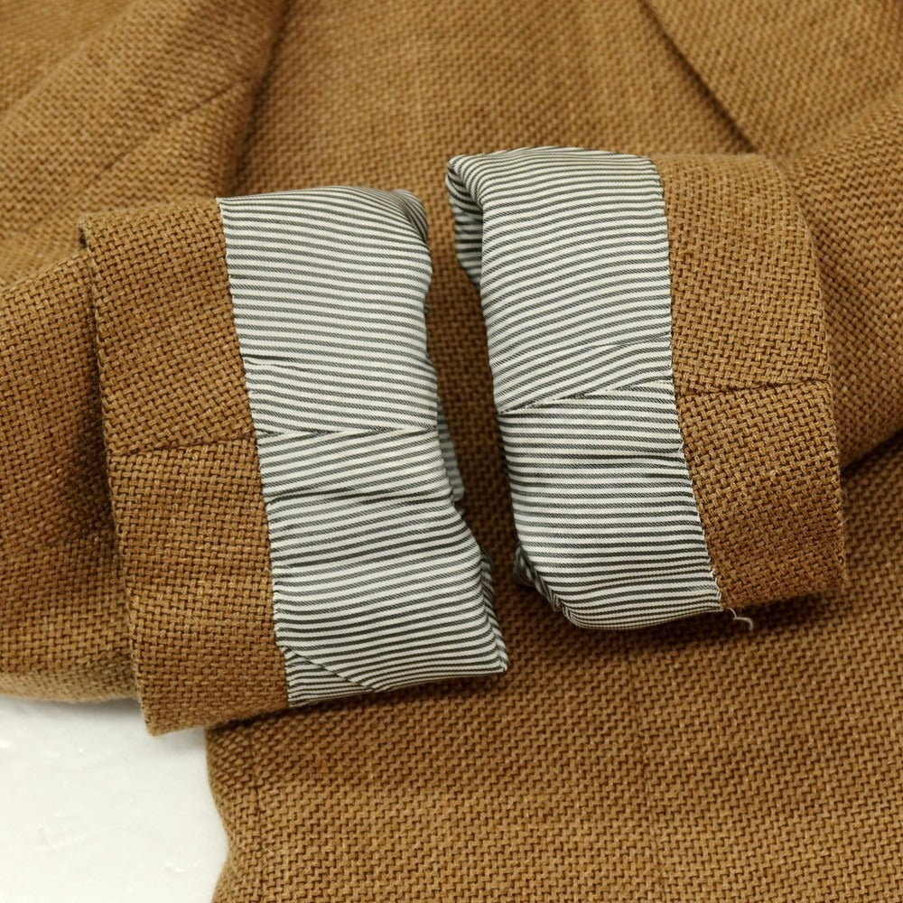 【中古】トゥモローランド TOMORROWLAND ウールリネンシルク 2B テーラードジャケット キャメルブラウン【サイズ46】【 状態ランクC 】【 メンズ 】