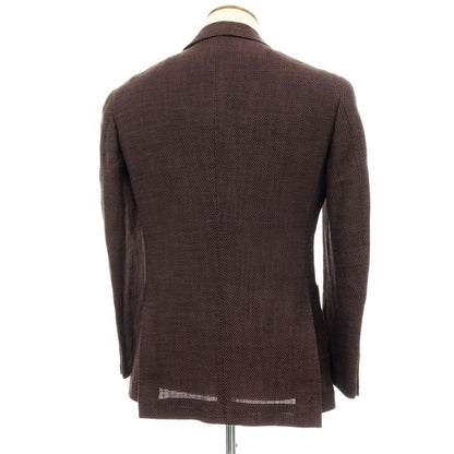 【中古】ビームスエフ BEAMS F コットンナイロン 3B テーラードジャケット ブラウンxブラック【サイズ46】【 状態ランクB 】【 メンズ 】