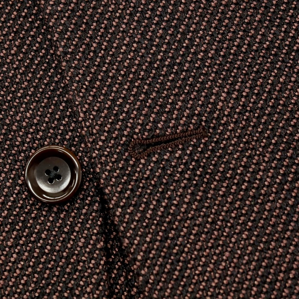 【中古】ビームスエフ BEAMS F コットンナイロン 3B テーラードジャケット ブラウンxブラック【サイズ46】【 状態ランクB 】【 メンズ 】