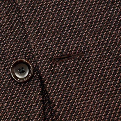 【中古】ビームスエフ BEAMS F コットンナイロン 3B テーラードジャケット ブラウンxブラック【サイズ46】【 状態ランクB 】【 メンズ 】