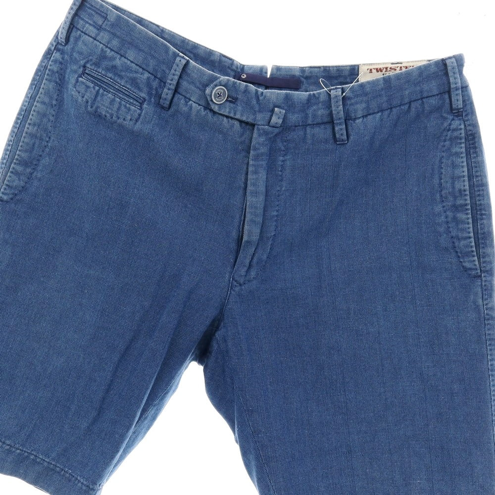【中古】ジーティーアー ツイステッド G.T.A TWISTED コットンリネン ショートパンツ ブルー【サイズ48】【 状態ランクC 】【 メンズ 】