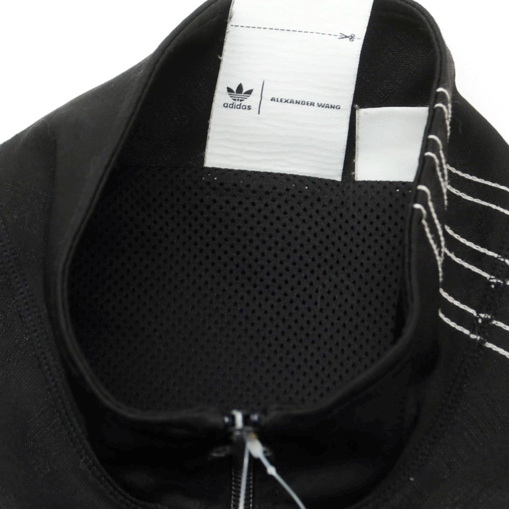 【中古】アディダス adidas × Alexander Wang ストレッチ ポリエステル ジャカード トラックジャケット ジャージ ブラック【 J 2XO 】【 状態ランクC 】【 メンズ 】