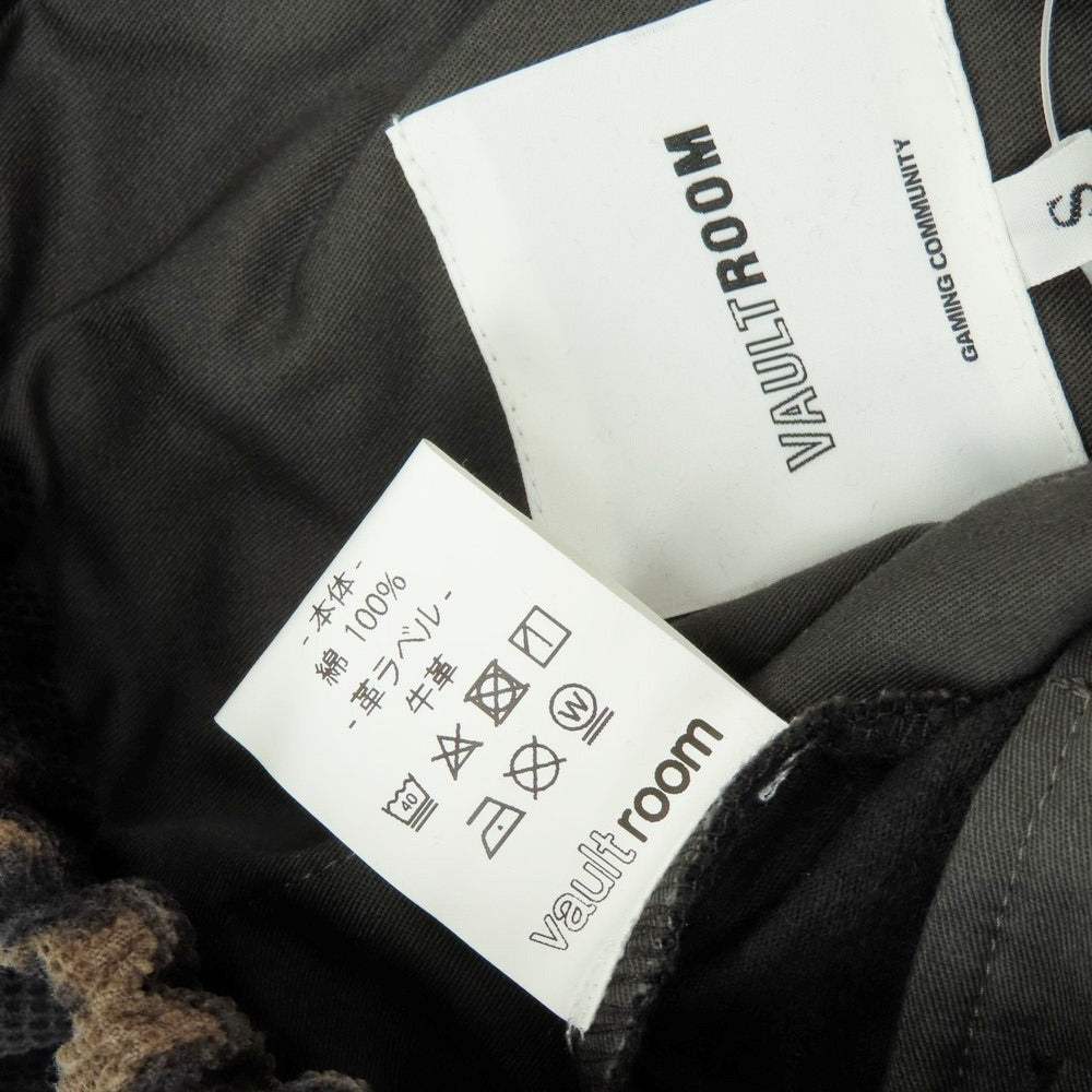 【中古】ボルトルーム vaultroom コットン ブロックコーデュロイ イージーカーゴパンツ ブラックxブラウン【 S 】【 状態ランクA 】【 ユニセックス 】