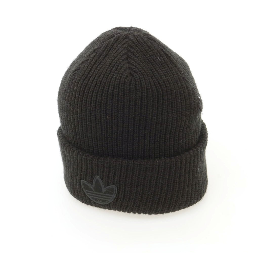 【中古】アディダス adidas アクリル ニットキャップ ブラック【 60-63cm 】【 状態ランクB 】【 ユニセックス 】