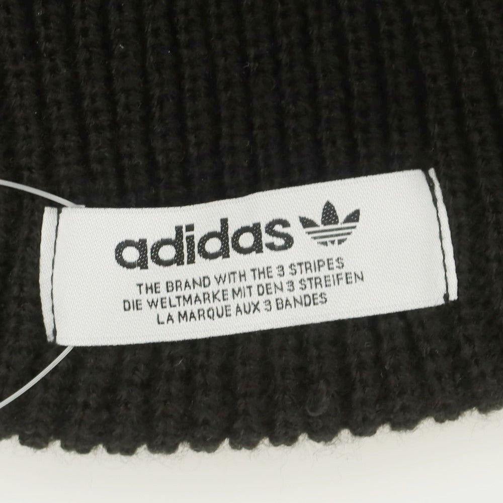 【中古】アディダス adidas アクリル ニットキャップ ブラック【 60-63cm 】【 状態ランクB 】【 ユニセックス 】