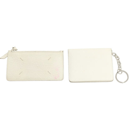 【中古】メゾン マルジェラ Maison Margiela レザー コイン＆カードケース ホワイト【 状態ランクD 】【 ユニセックス 】