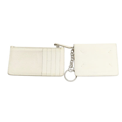 【中古】メゾン マルジェラ Maison Margiela レザー コイン＆カードケース ホワイト【 状態ランクD 】【 ユニセックス 】