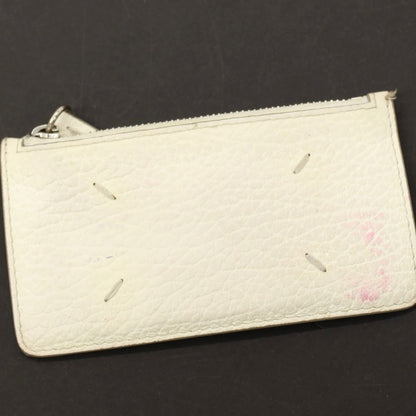 【中古】メゾン マルジェラ Maison Margiela レザー コイン＆カードケース ホワイト【 状態ランクD 】【 ユニセックス 】