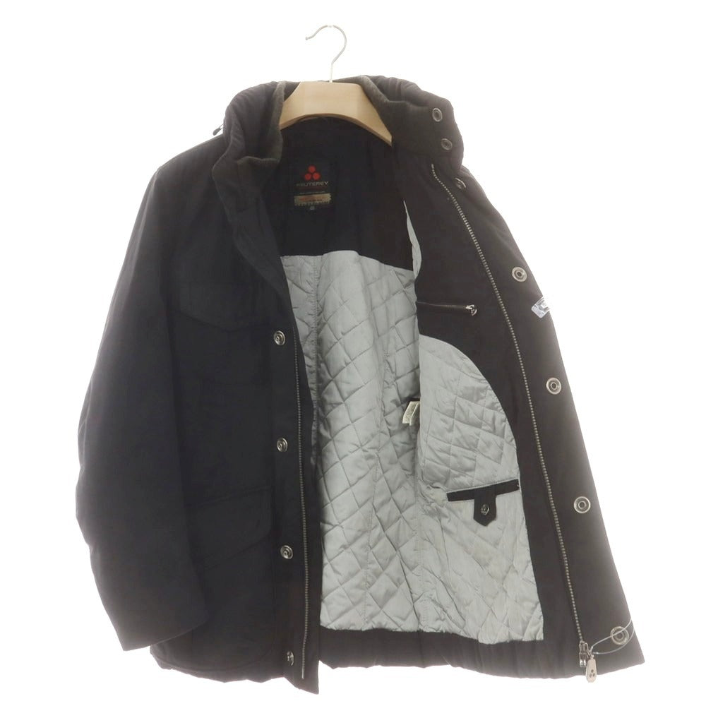 【中古】ピューテリー PEUTEREY ウールコットン 中綿ブルゾン ブラック【 48 】【 状態ランクC 】【 メンズ 】