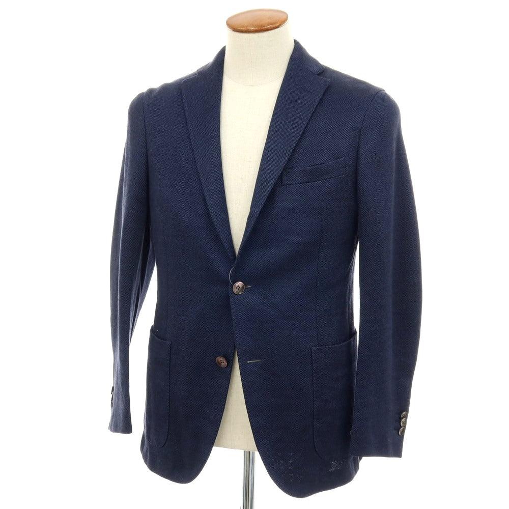 【中古】ボリオリ BOGLIOLI DOVER リネンコットン 3B テーラードジャケット ネイビー【サイズ46】【 状態ランクB 】【 メンズ 】