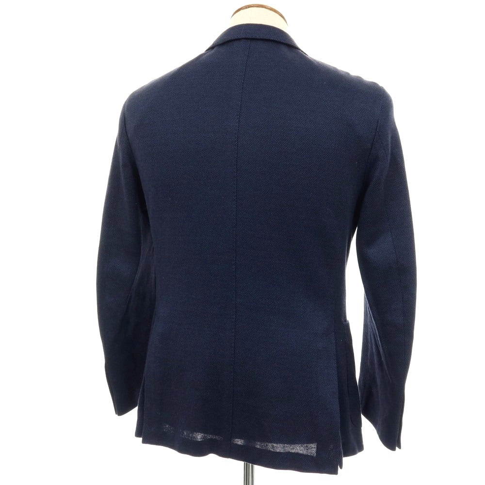 【中古】ボリオリ BOGLIOLI DOVER リネンコットン 3B テーラードジャケット ネイビー【サイズ46】【 状態ランクB 】【 メンズ 】