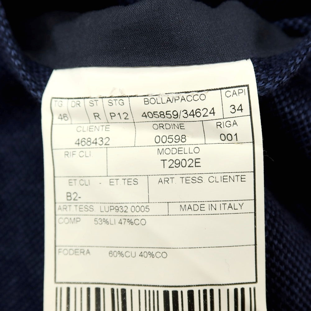 【中古】ボリオリ BOGLIOLI DOVER リネンコットン 3B テーラードジャケット ネイビー【サイズ46】【 状態ランクB 】【 メンズ 】