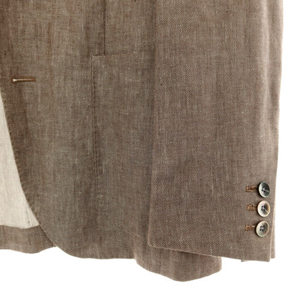 【中古】ボリオリ BOGLIOLI DOVER リネンコットン 3B テーラードジャケット アッシュブラウン系【サイズ44】【 状態ランクC 】【 メンズ 】