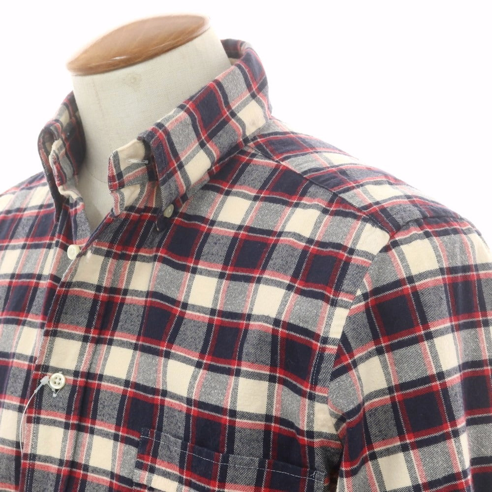 【中古】ギローバー GUY ROVER チェック カジュアルシャツ ネイビーxレッド系【 M 】【 状態ランクB 】【 メンズ 】