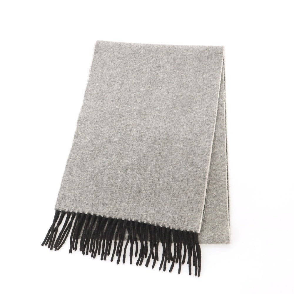 【中古】ドレイクス DRAKES ウールアンゴラ マフラー グレー【 状態ランクC 】【 メンズ 】