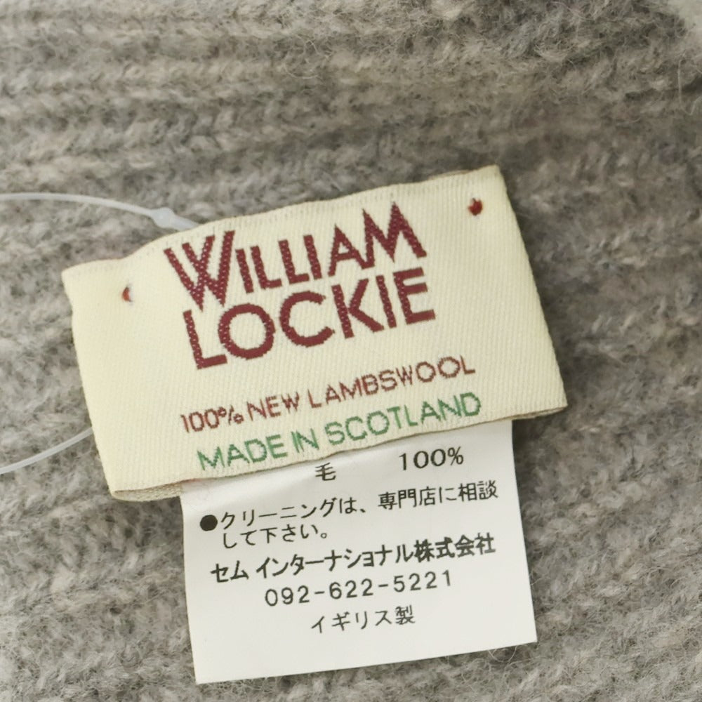 【中古】ウィリアムロッキー WILLIAM LOCKIE ウール ニットキャップ ライトグレー【 状態ランクB 】【 メンズ 】
